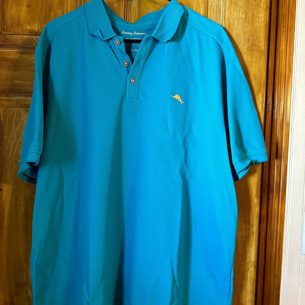 Mens Tommy Bahama shirt Turquoise blue